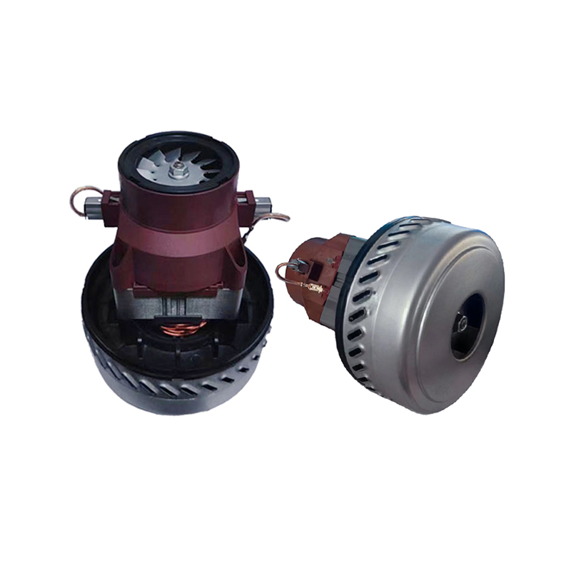 How does the air gap affect the power factor of a commercial vacuum cleaner motor?
